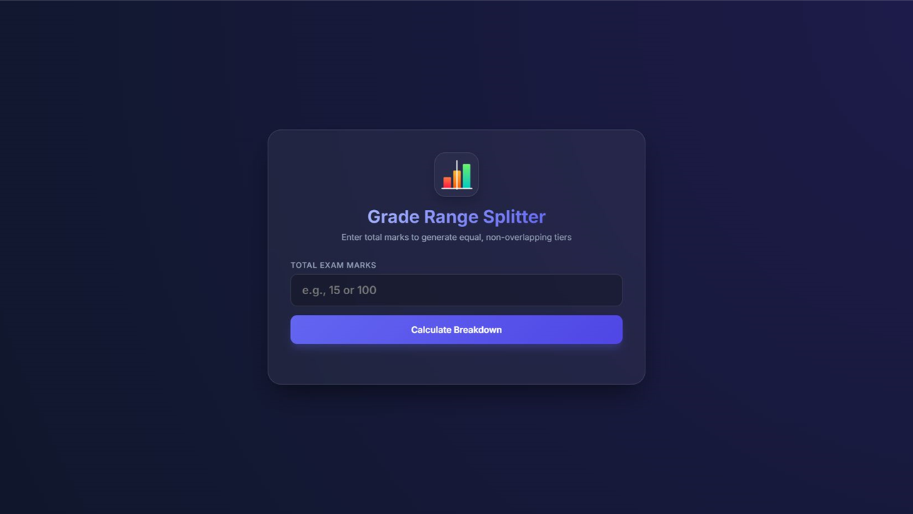 Grade Range Splitter assessment interval engine