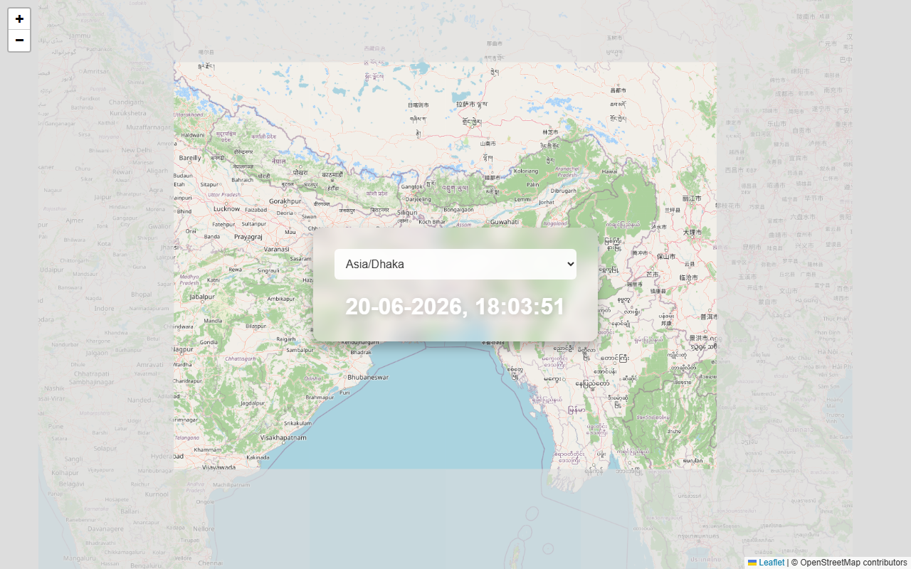 Timezone Clock web interface